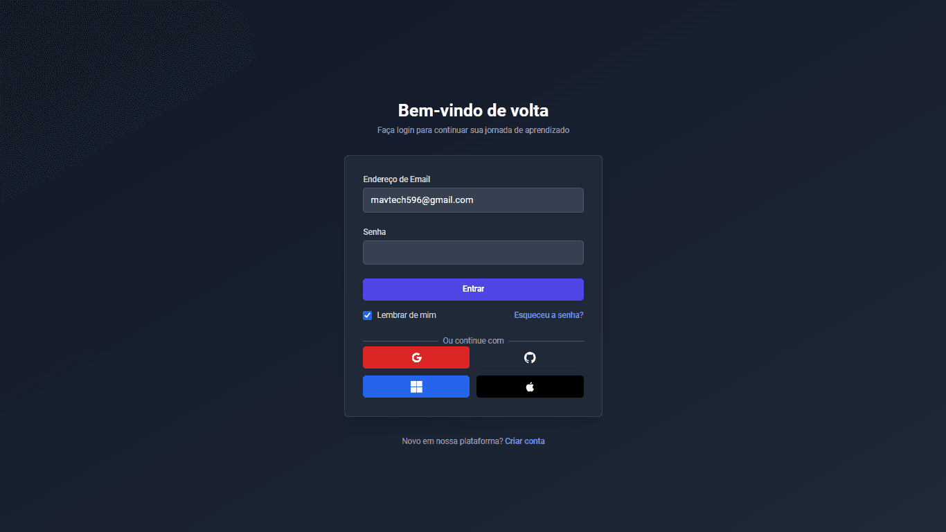 Screenshot 7 do projeto Donza - Plataforma de Ensino Online