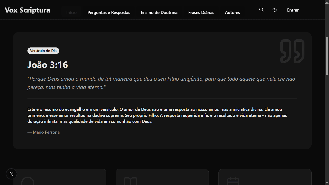 Screenshot 2 do projeto Vox Scriptura - Voz da Escritura