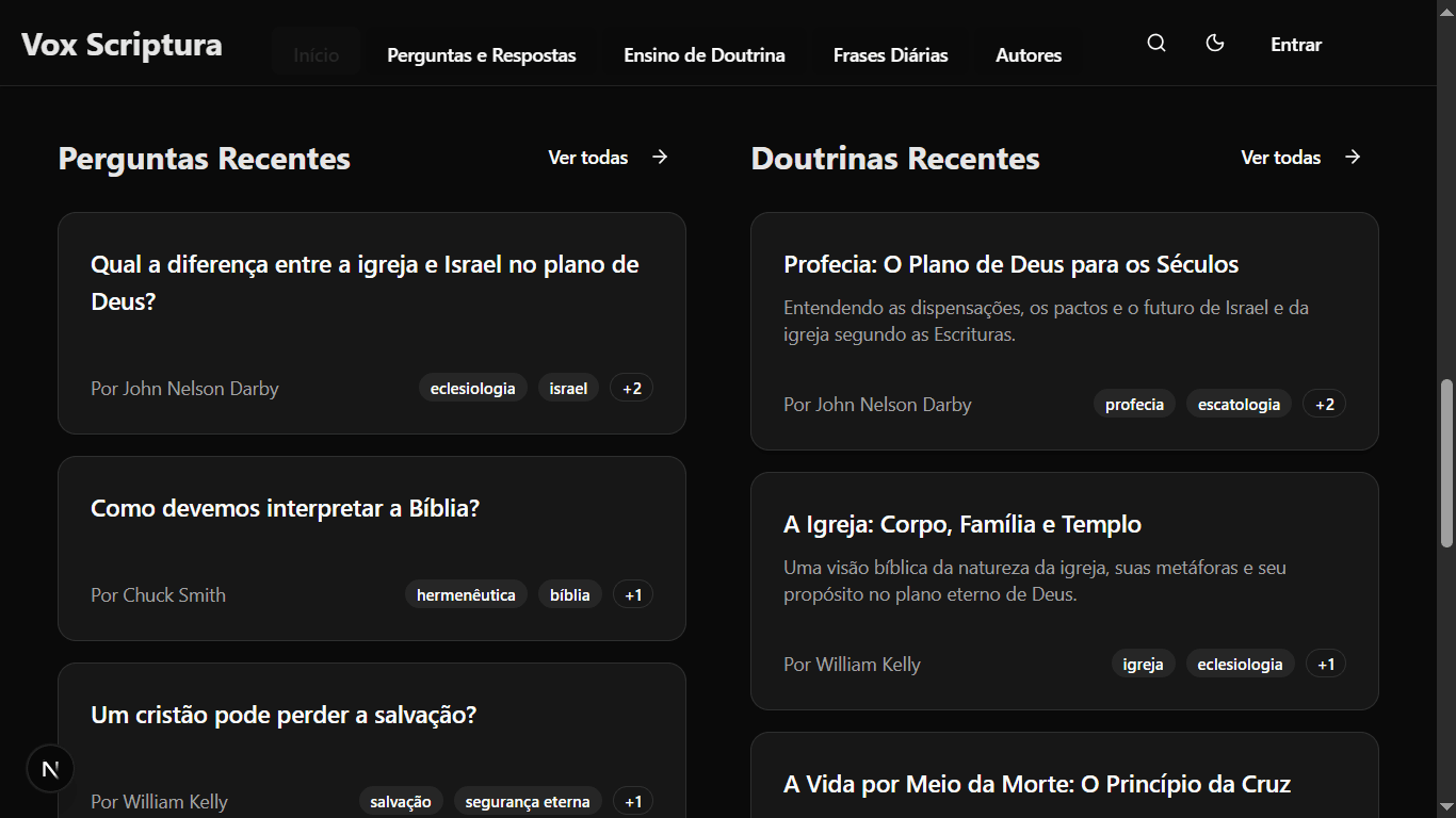Screenshot 3 do projeto Vox Scriptura - Voz da Escritura