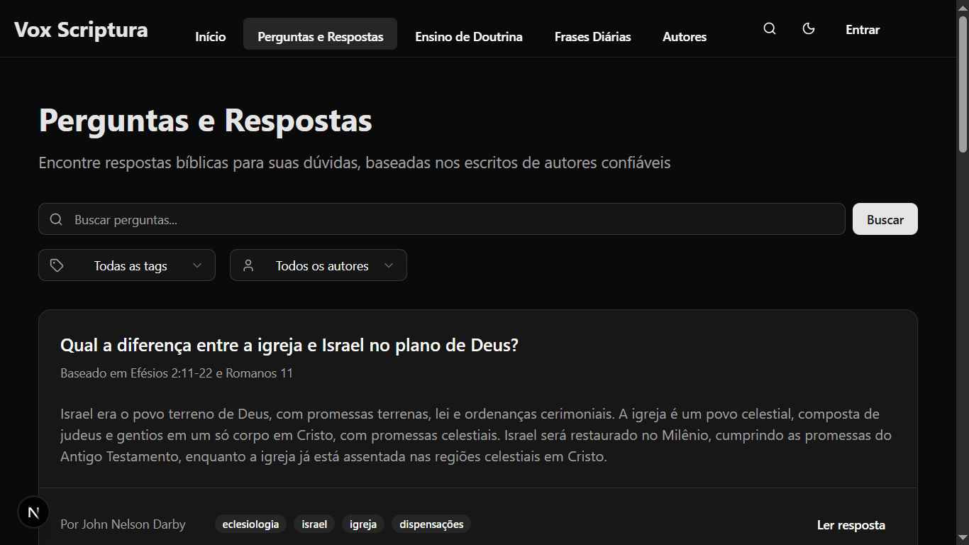 Screenshot 4 do projeto Vox Scriptura - Voz da Escritura