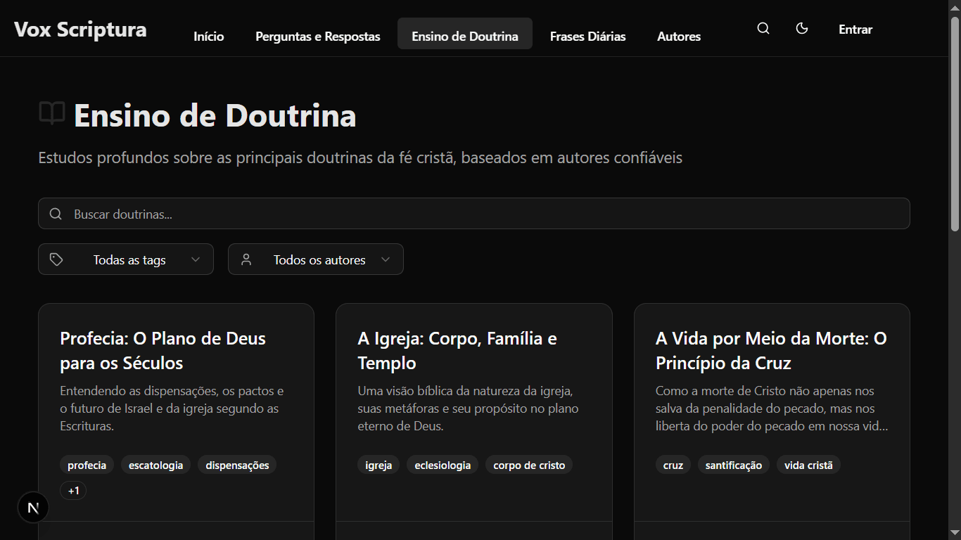 Screenshot 5 do projeto Vox Scriptura - Voz da Escritura